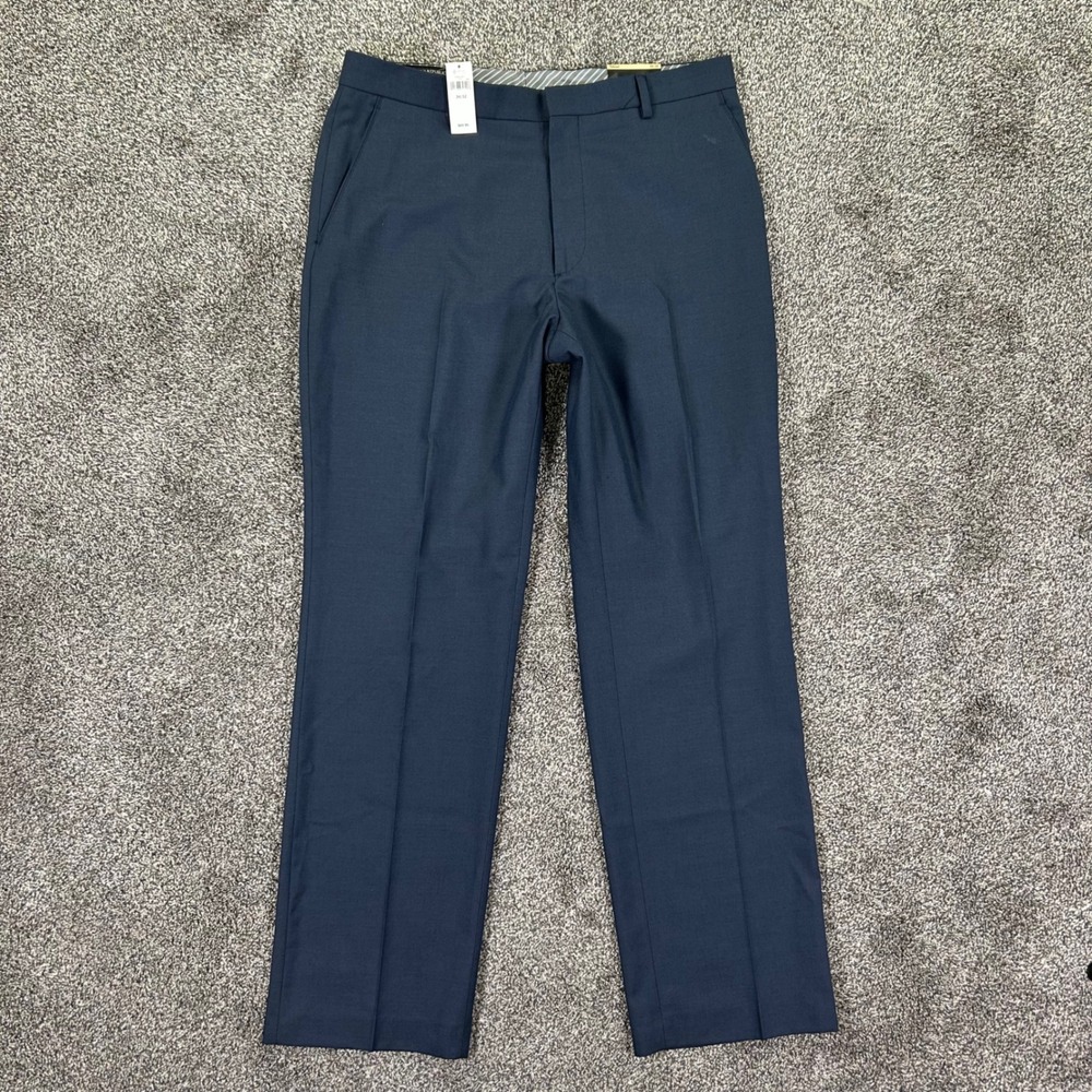 NEW Banana‎ Republic Mens Tailored Fit Dress Pants Navy Blue 34x32 924244-00-1